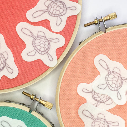 Turtles Stick and Stitch Embroidery Stickers