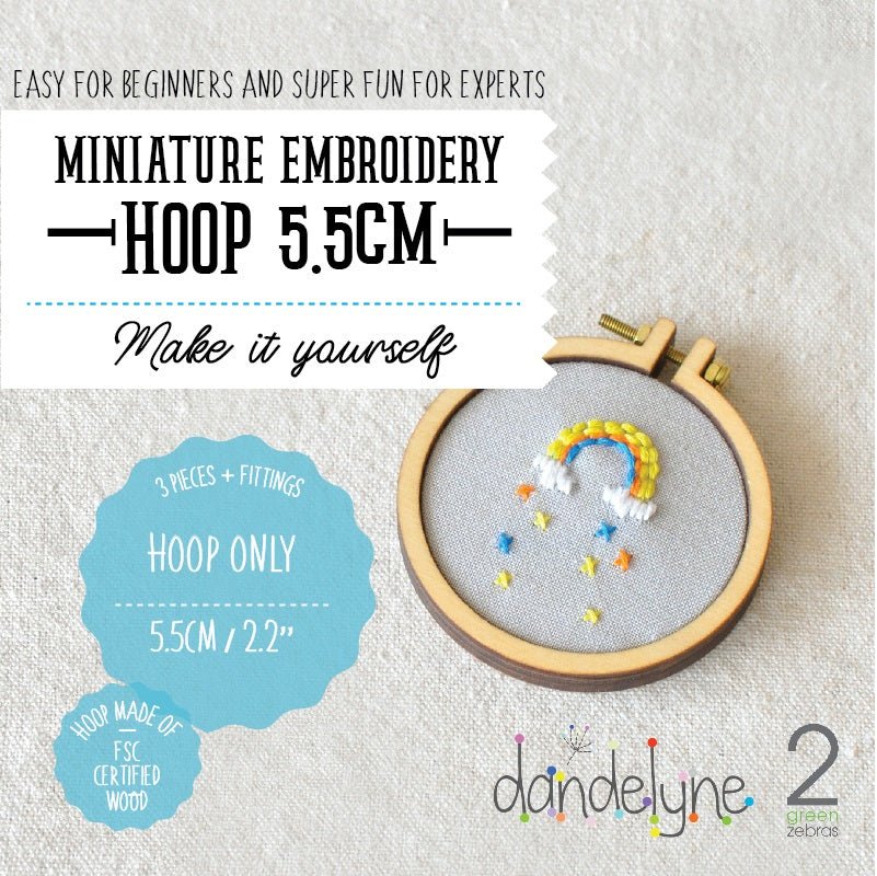 Dandelyne 5.5cm Mini Hoop - Craft Make Do
