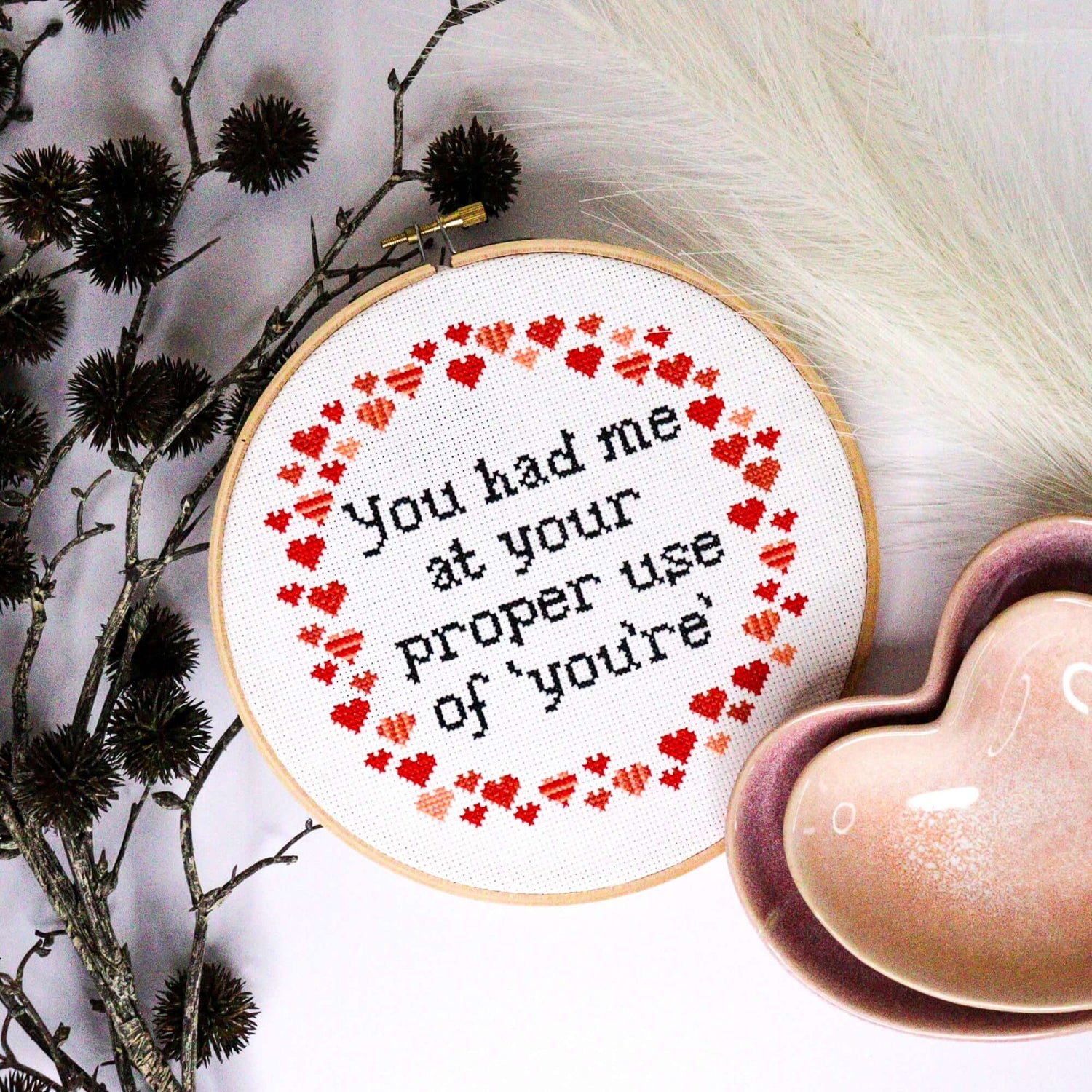 Forever Yours Modern Cross Stitch Kit - Craft Make Do